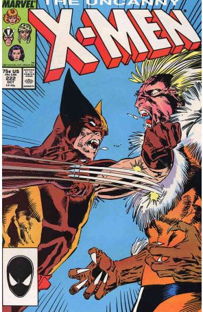 The Uncanny X-Men 222 published by Marvel with cover art by Marc Silvestri