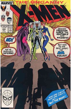 The Uncanny X-Men 244 published by Marvel with cover art by Marc Silvestri