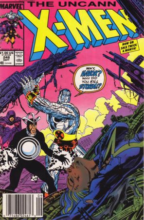 The Uncanny X-Men 248 (Newsstand) published by Marvel with cover art by Jim Lee