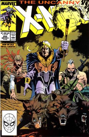 The Uncanny X-Men 252 published by Marvel with cover art by Jim Lee