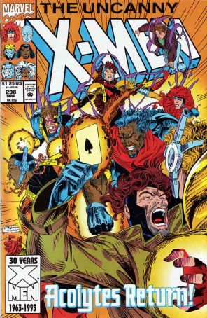 The Uncanny X-Men 298 published by Marvel with cover art by Brandon Peterson