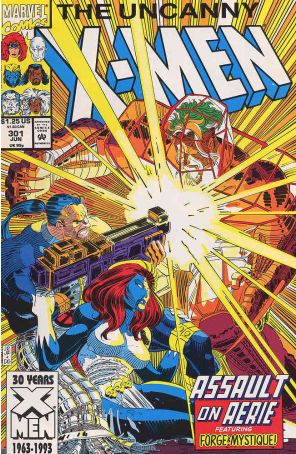 The Uncanny X-Men 301 published by Marvel with cover art by John Romita Jr.