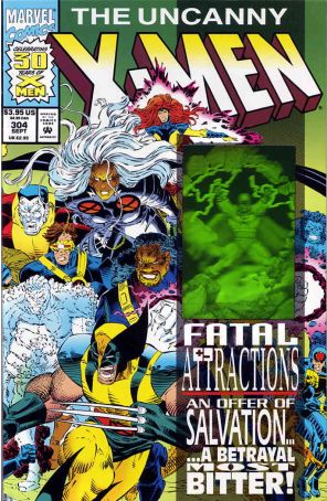 The Uncanny X-Men 304 published by Marvel with cover art by John Romita Jr.