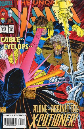 The Uncanny X-Men 310 (with card) published by Marvel with cover art by John Romita Jr.