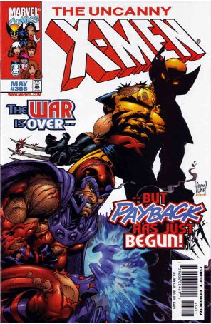 The Uncanny X-Men 368 published by Marvel with cover art by Adam Kubert