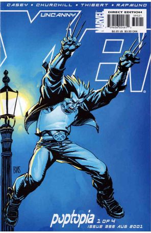 The Uncanny X-Men 395A published by Marvel with cover art by Barry Windsor-Smith
