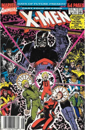 The Uncanny X-Men Annual 14 (Newsstand) published by Marvel with cover art by Arthur Adams
