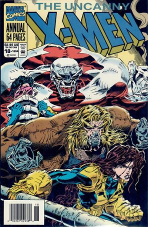 The Uncanny X-Men Annual 18 (Newsstand) published by Marvel with cover art by Ian Churchill