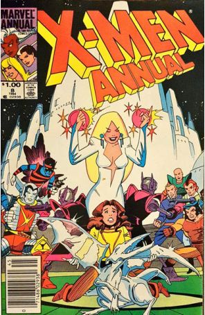 The Uncanny X-Men Annual 8 (Newsstand) published by Marvel with cover art by Steve Leialoha