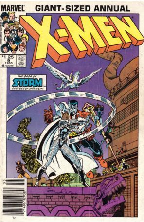 The Uncanny X-Men Annual 9 (Newsstand) published by Marvel with cover art by Arthur Adams