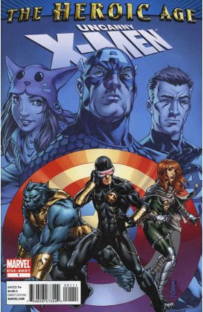 Uncanny X-Men: The Heroic Age 1 published by Marvel with cover art by Mark Brooks