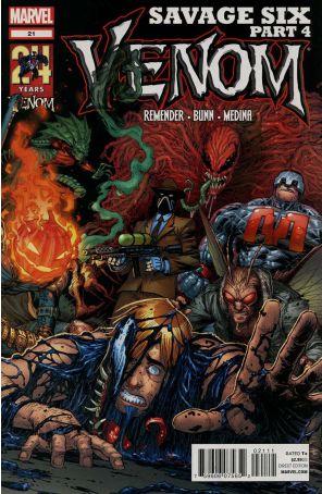Venom (2nd Series) 21 published by Marvel with cover art by Tony Moore