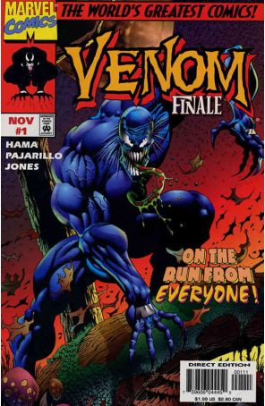 Venom: Finale 1 published by Marvel with cover art by Kyle Hotz