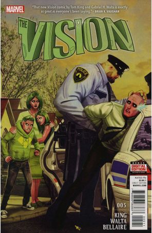 Vision (2nd Series) 5 published by Marvel with cover art by Marco D’alfonso