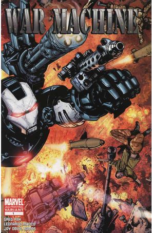 War Machine (2nd Series) 1 (2nd) published by Marvel with cover art by Leonardo Manco
