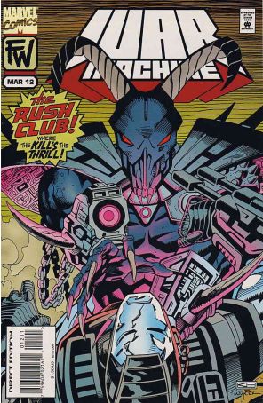 War Machine 12 published by Marvel with cover art by Kev Hopgood