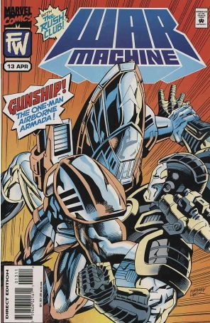 War Machine 13 published by Marvel with cover art by Kev Hopgood