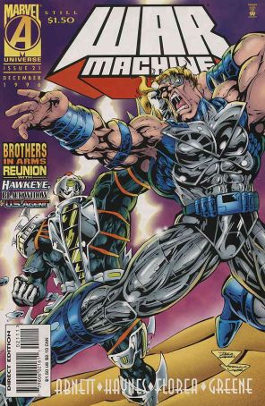 War Machine 21 published by Marvel with cover art by Fred Haynes