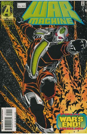 War Machine 25 published by Marvel with cover art by Jim Calafiore