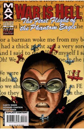 War is Hell: The First Flight of the Phantom Eagle 3 published by Marvel with cover art by John Cassaday