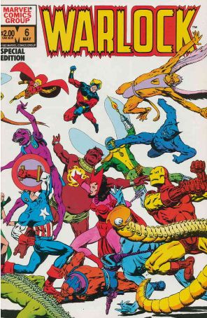 Warlock (2nd Series) 6 published by Marvel with cover art by Jim Starlin