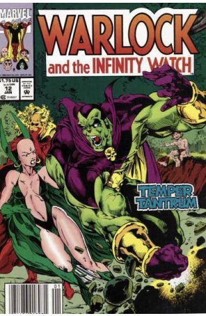 Warlock and the Infinity Watch 12 (Newsstand) published by Marvel with cover art by Tom Raney