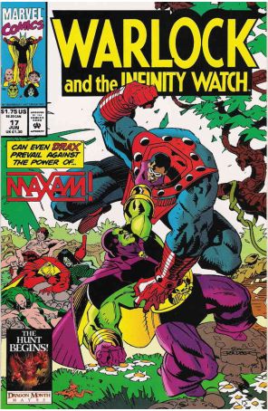 Warlock and the Infinity Watch 17 published by Marvel with cover art by Tom Grindberg