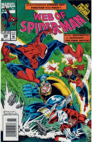 The Web of Spider-Man 106 (Newsstand) published by Marvel with cover art by Alex Saviuk
