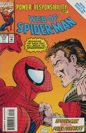 The Web of Spider-Man 117 published by Marvel with cover art by Steven Butler