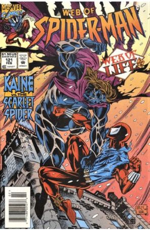 The Web of Spider-Man 121 (Newsstand) published by Marvel with cover art by Phil Gosier