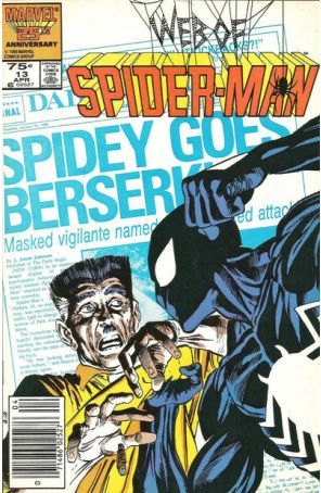 The Web of Spider-Man 13 (Newsstand) published by Marvel with cover art by Mark Beachum