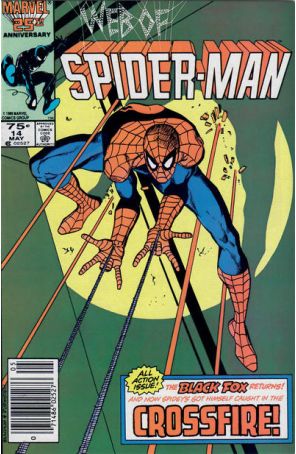 The Web of Spider-Man 14 (Newsstand) published by Marvel with cover art by Mark Beachum