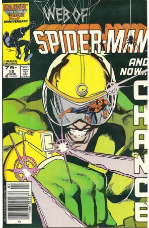 The Web of Spider-Man 15 (Newsstand) published by Marvel with cover art by Mark Beachum