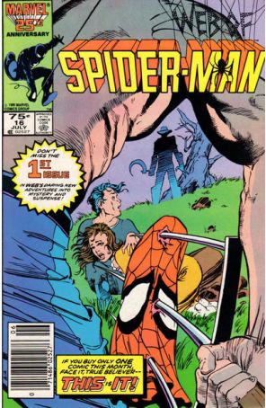 The Web of Spider-Man 16 (Newsstand) published by Marvel with cover art by Mark Beachum