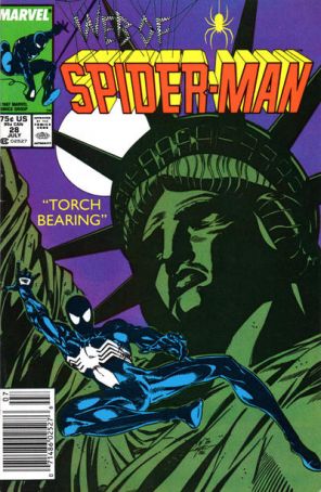 The Web of Spider-Man 28 (Newsstand) published by Marvel with cover art by Bob Layton