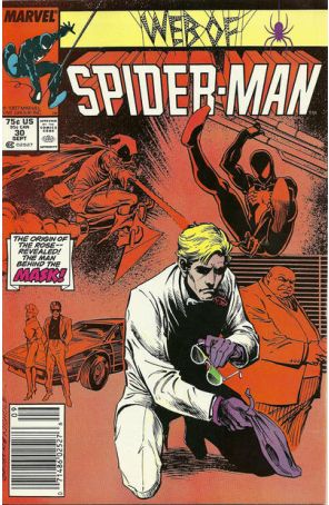 The Web of Spider-Man 30 (Newsstand) published by Marvel with cover art by Steve Geiger