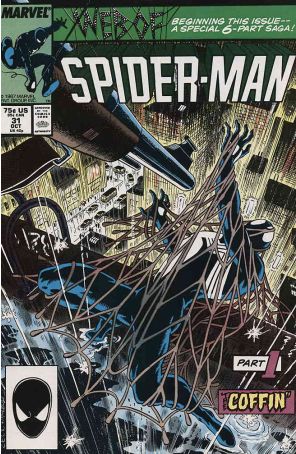 The Web of Spider-Man 31 published by Marvel with cover art by Mike Zeck