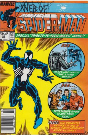 The Web of Spider-Man 35 (Newsstand) published by Marvel with cover art by Alex Saviuk