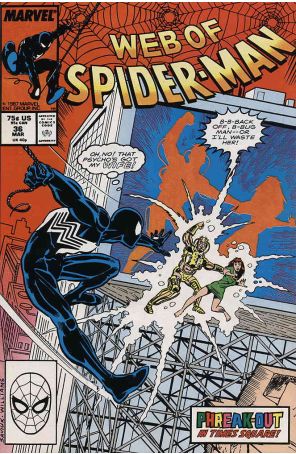 The Web of Spider-Man 36 published by Marvel with cover art by Alex Saviuk