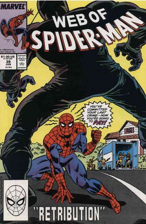 The Web of Spider-Man 39 published by Marvel with cover art by Tom Morgan
