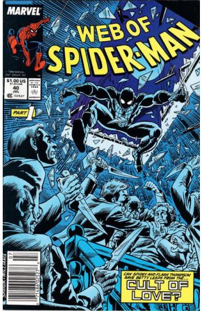 The Web of Spider-Man 40 (Newsstand) published by Marvel with cover art by Alex Saviuk