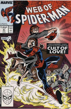 The Web of Spider-Man 41 published by Marvel with cover art by Alex Saviuk