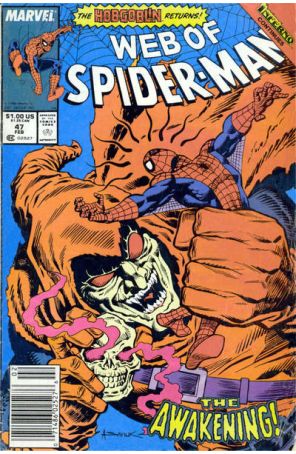The Web of Spider-Man 47 (Newsstand) published by Marvel with cover art by Alex Saviuk