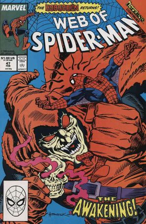 The Web of Spider-Man 47 published by Marvel with cover art by Alex Saviuk