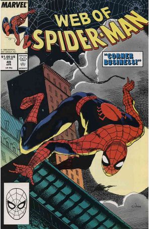 The Web of Spider-Man 49 published by Marvel with cover art by Charles Vess