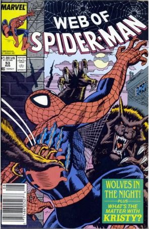 The Web of Spider-Man 53 (Newsstand) published by Marvel with cover art by Alex Saviuk