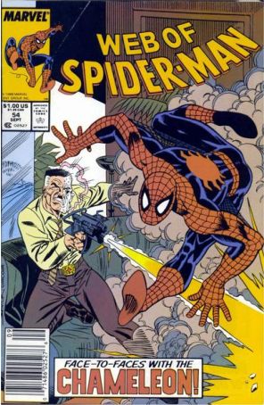 The Web of Spider-Man 54 (Newsstand) published by Marvel with cover art by Alex Saviuk