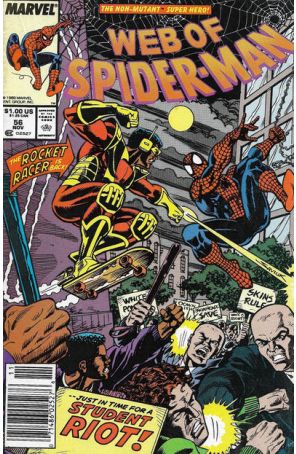 The Web of Spider-Man 56 (Newsstand) published by Marvel with cover art by Alex Saviuk