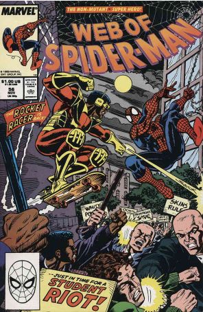 The Web of Spider-Man 56 published by Marvel with cover art by Alex Saviuk