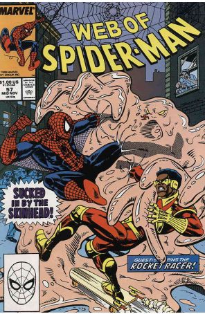 The Web of Spider-Man 57 published by Marvel with cover art by Alex Saviuk